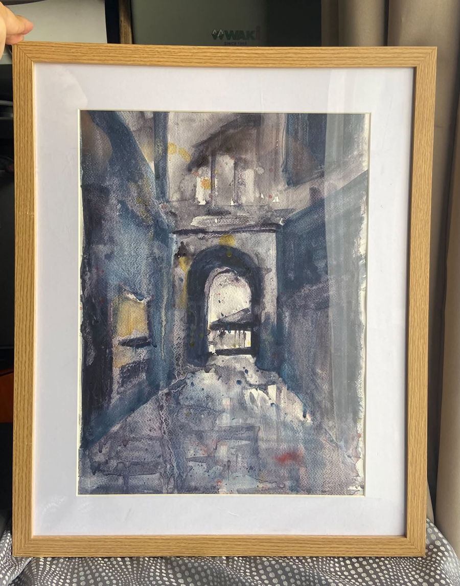 Untitled painting from the Juan Pabrua archive — no title is recorded