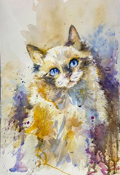 Meow, a painting by Juan Pabrua