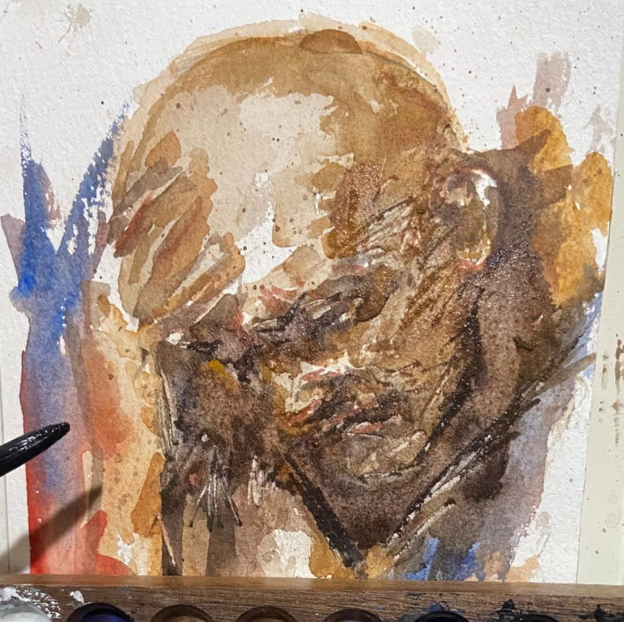 Study 7, a painting by Juan Pabrua