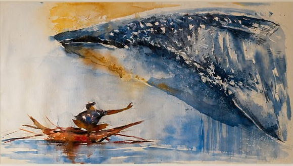 Butanding, a painting by Juan Pabrua
